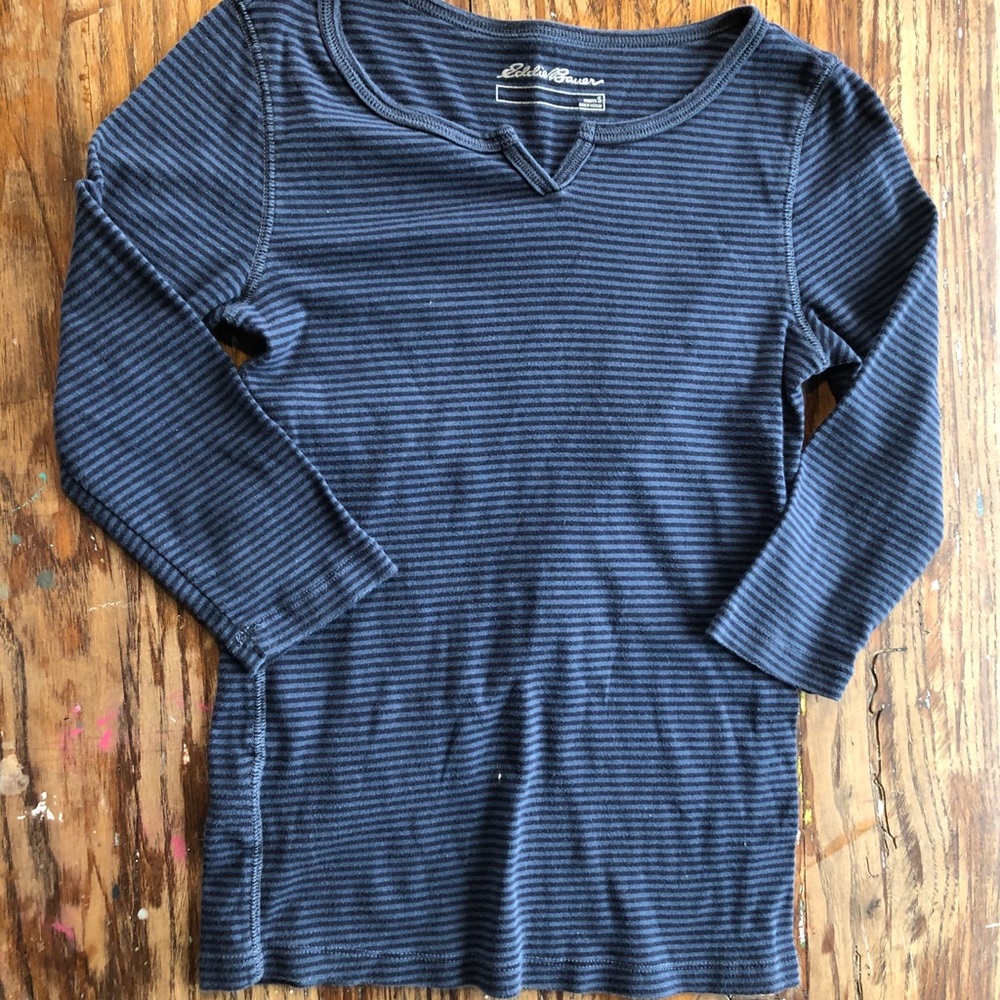 3/4 Sleeve Striped Shirt